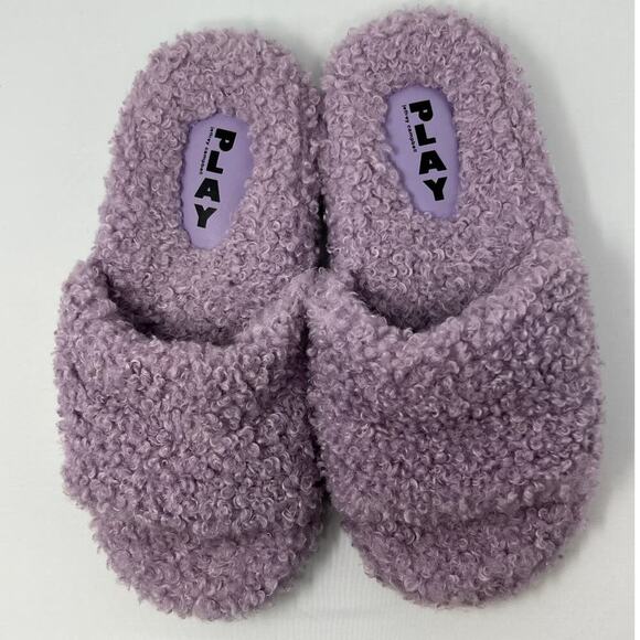 JEFFREY CAMPBELL Faux Fur Slide Slipper In Lilac SIZE XL - Picture 1 of 5